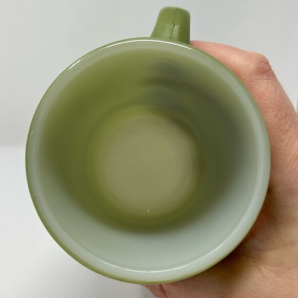Vintage Anchor Hocking Fire King Green Mug - Picture 4 of 5